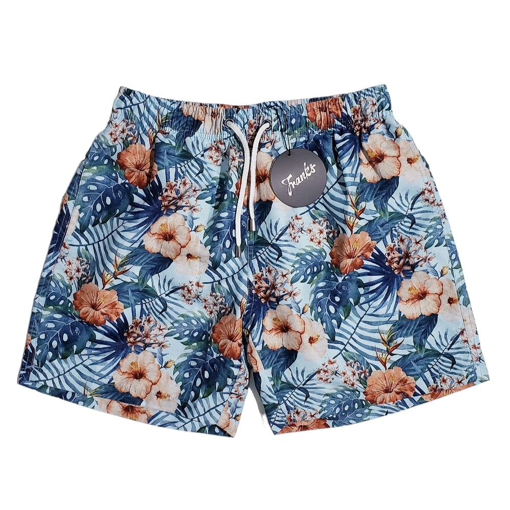 Franks Australia Mens Maui Sky SSB331 Swim Trunks Size Large NWT